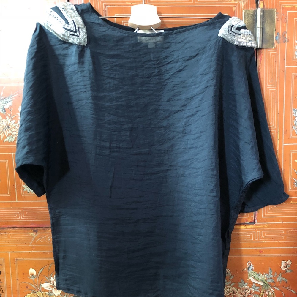 Beautiful top with shoulder beading